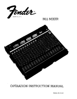 Fender M12-Mixer - Owners Manual